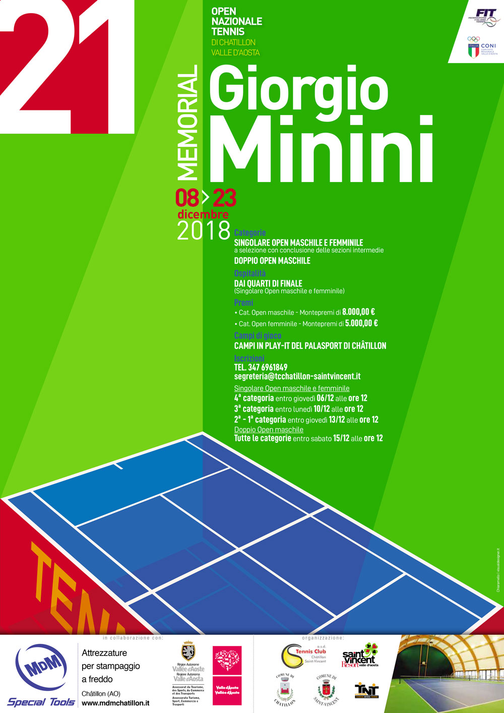 TORNEO DI TENNIS – Memorial Giorgio Minini – 11° edizione